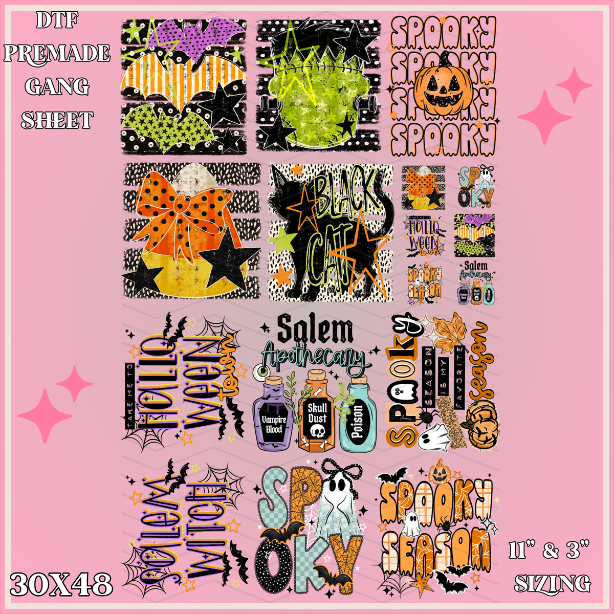 Heart Belongs to Halloween - 30x48 - PREMADE GANG SHEET