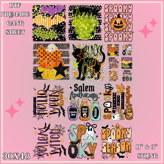Heart Belongs to Halloween - 30x48 - PREMADE GANG SHEET
