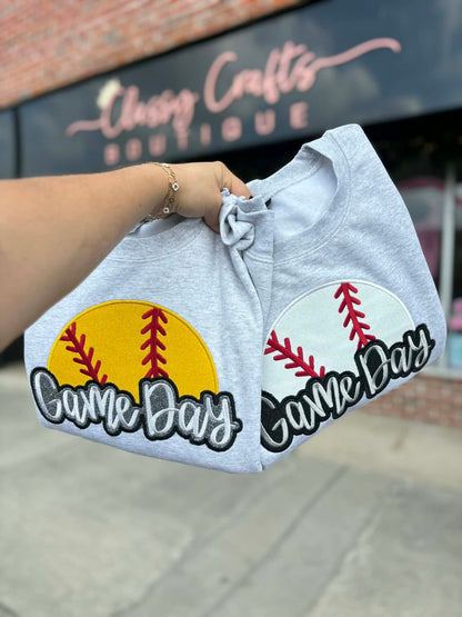 Game Day Glitter Applique Embroidery