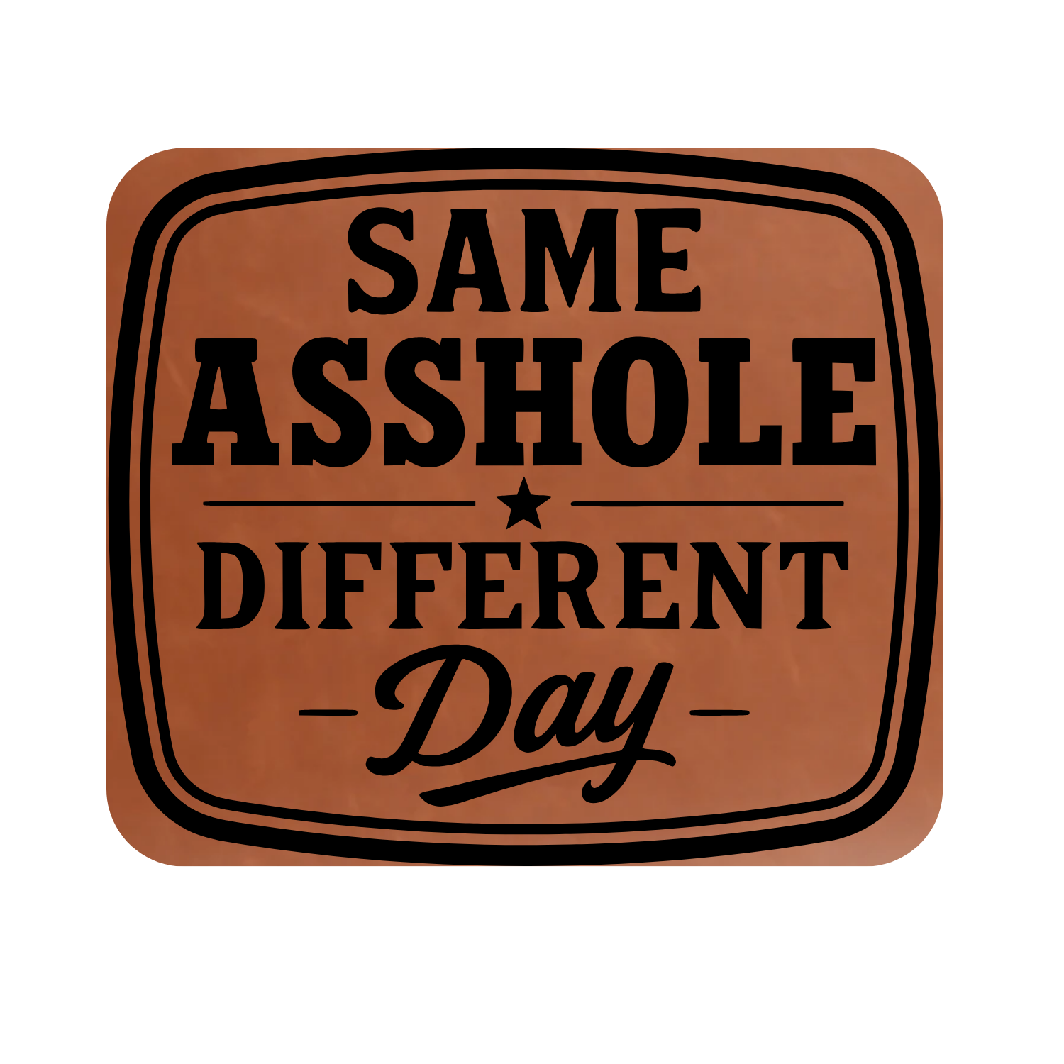 Same Asshole Different Day  Leather Patch