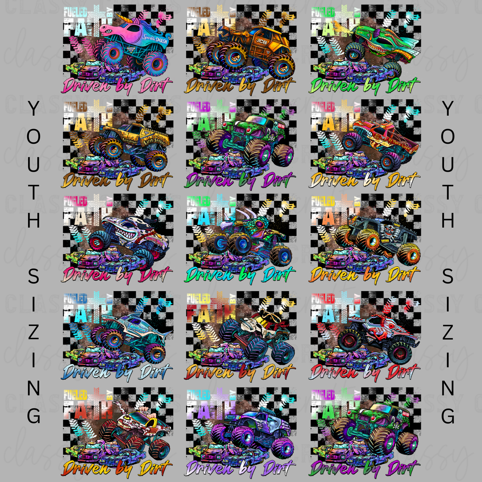 MONSTER JAM FUELED BY FAITH 30X48