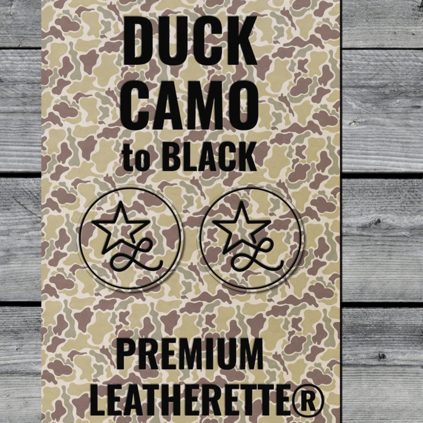 Deer & Turkey Wood Bark  Leather Patch