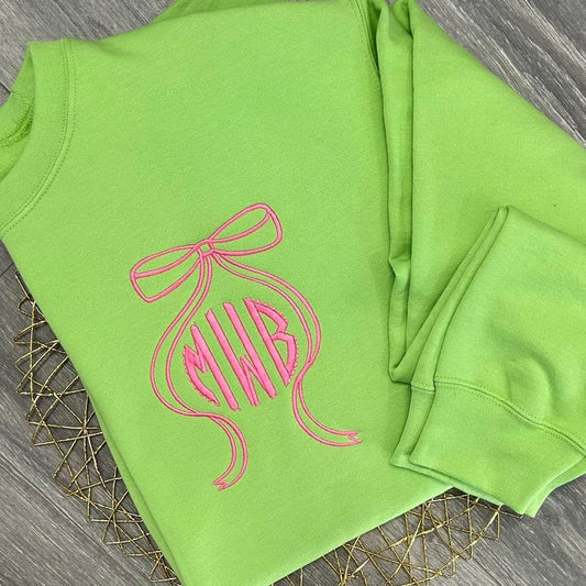 Coquette Circle Monogram Embroidered Tee