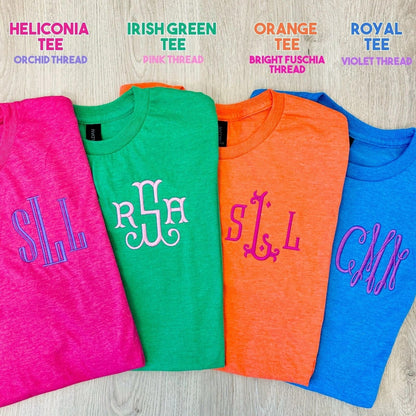 Bright & Boujee Monogrammed Gildan Tee