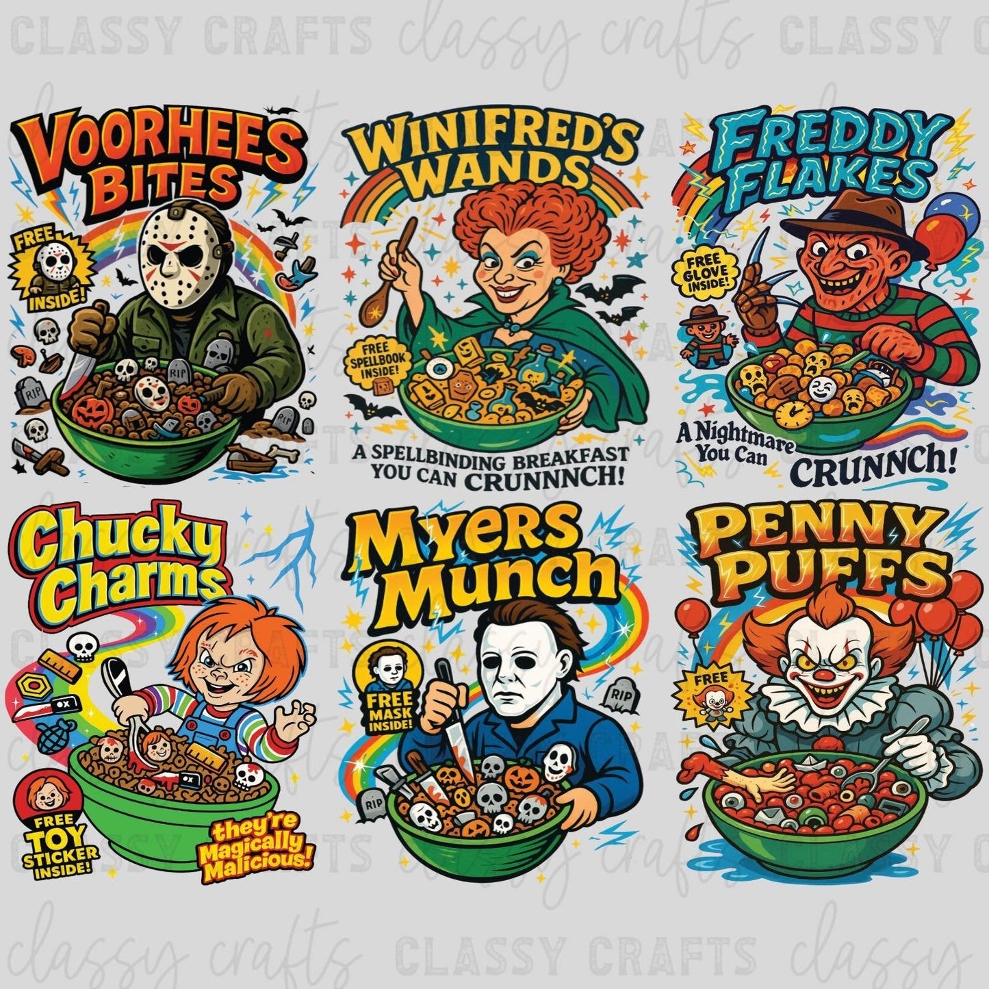 Cereal Halloween - 30x24 - PREMADE GANG SHEET