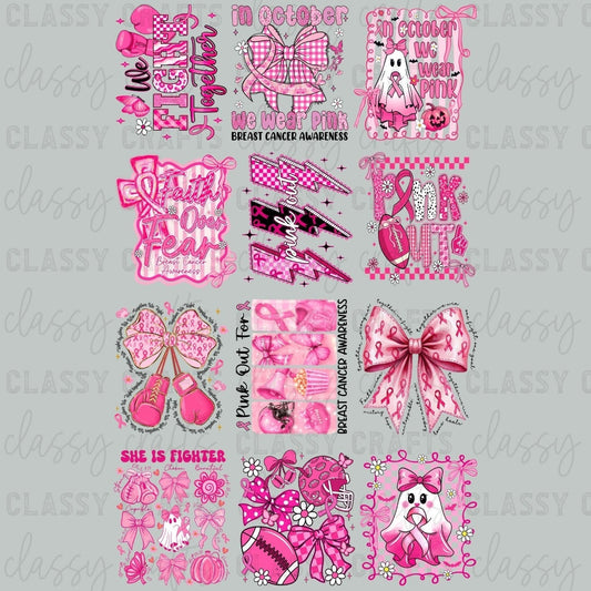 BREAST CANCER COQUETTE  - 30x48 - PREMADE GANG SHEET