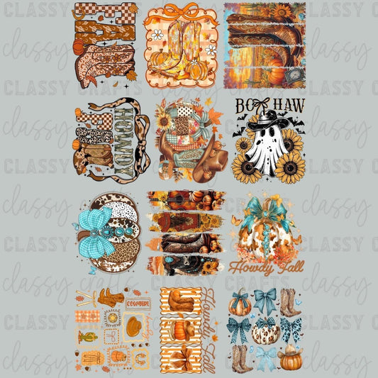 Howdy Fall 30x48 - PREMADE GANG SHEET