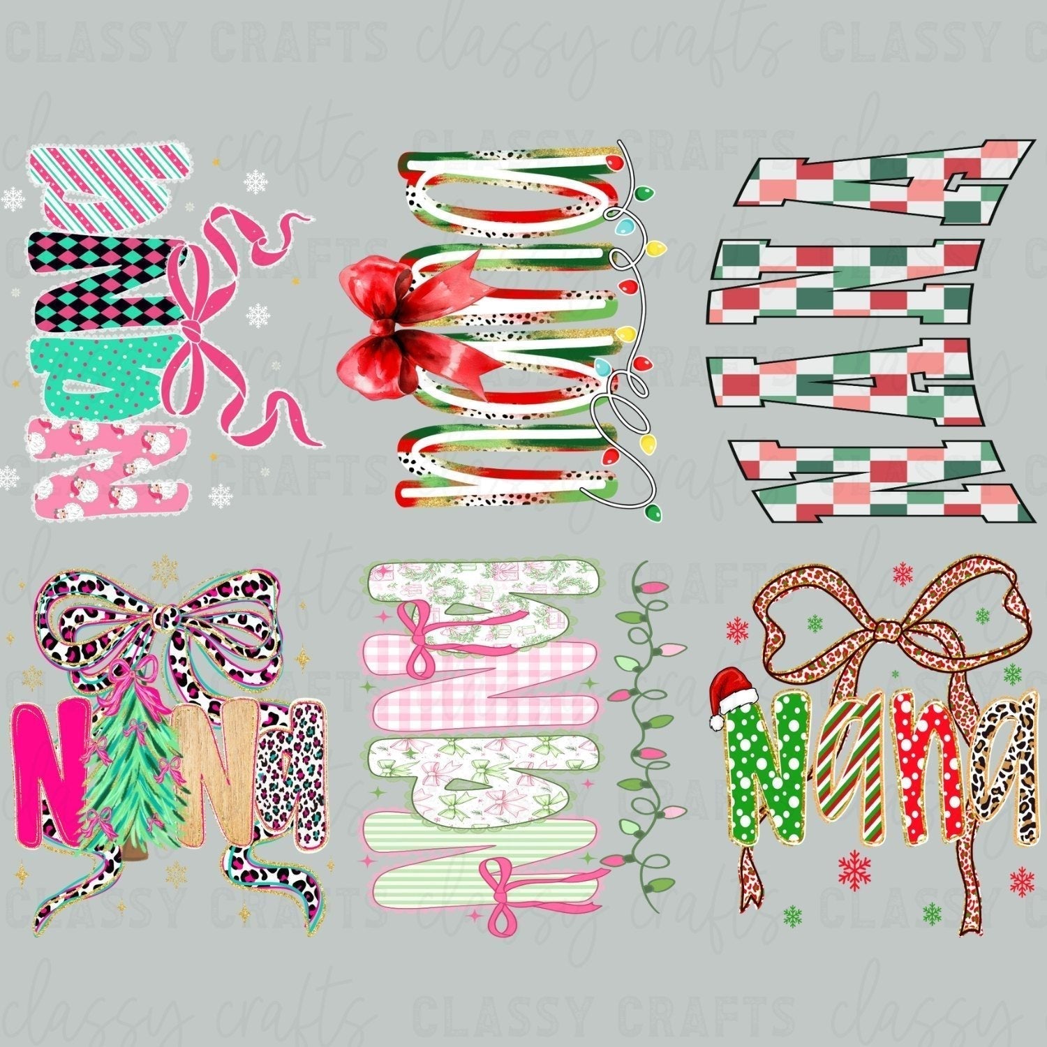 Nana Christmas 30x24 -  PREMADE GANG SHEET
