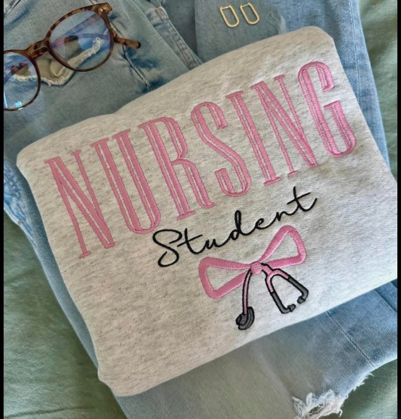 Nursing Student Embroidered Comfort Colors Tee