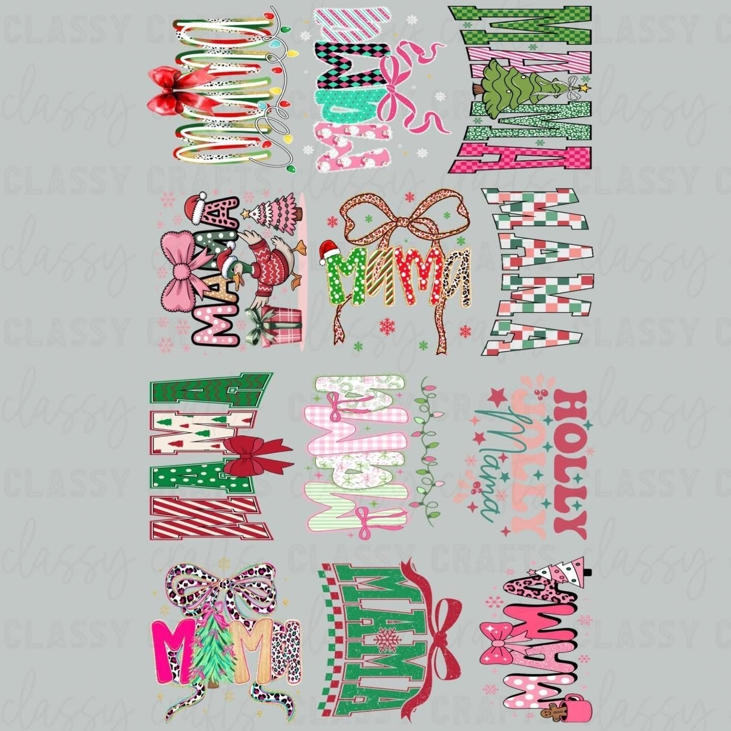 Mama Christmas 2 30x48 - PREMADE GANG SHEET