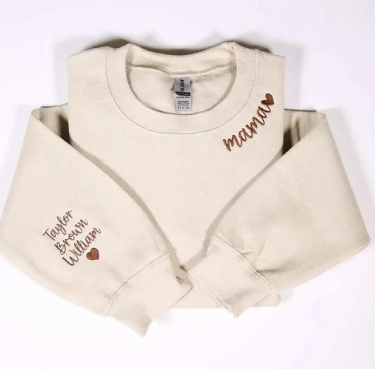 Custom Curved Family Title Embroidered Tee
