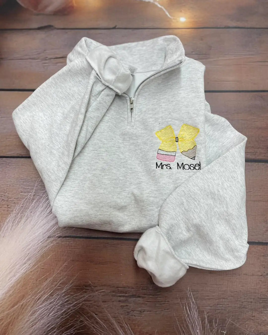 Personalized Pencil Embroidered Quarter-Zip