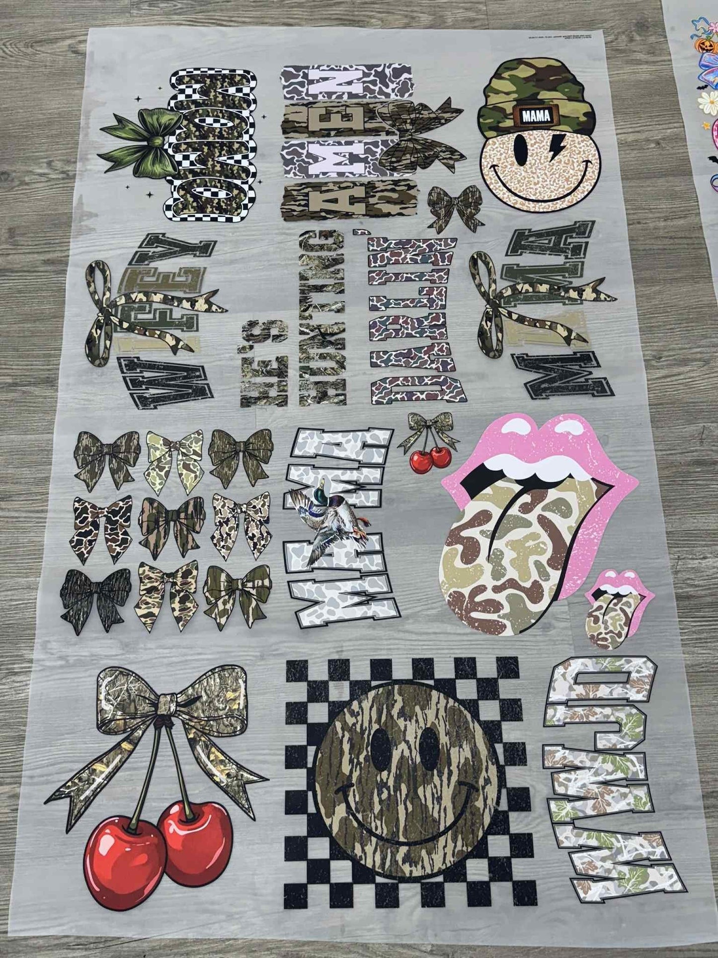 Camo Girly - 30x48 - PREMADE GANG SHEET