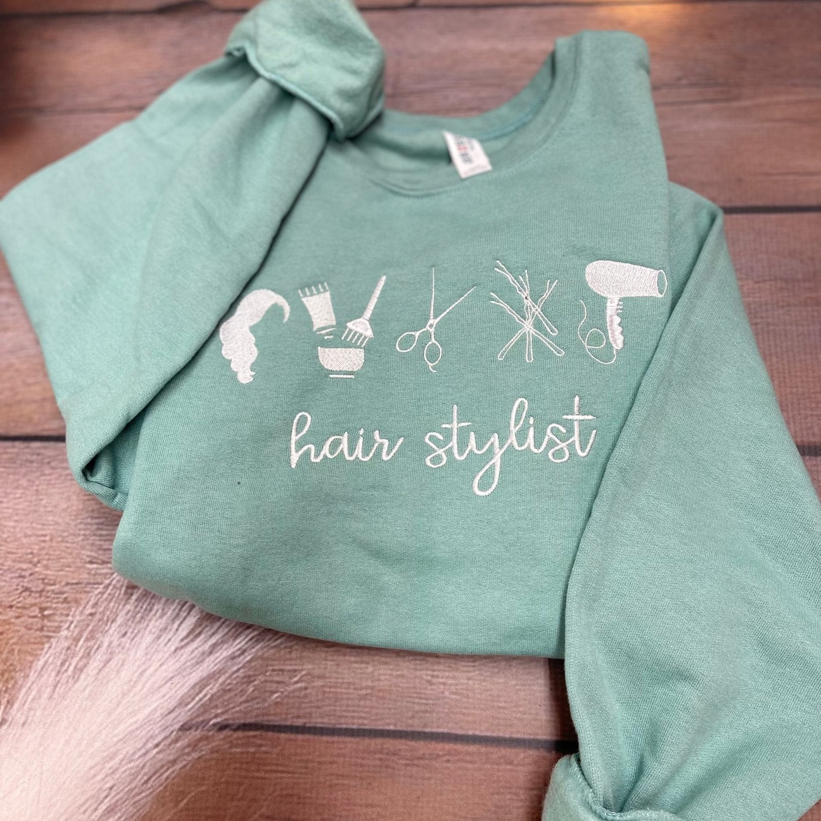 Hair Stylist Embroidered Comfort Colors Tee