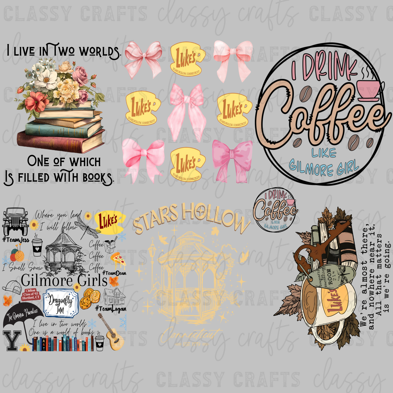 Gilmore Gals - 30x24 -PREMADE GANG SHEET