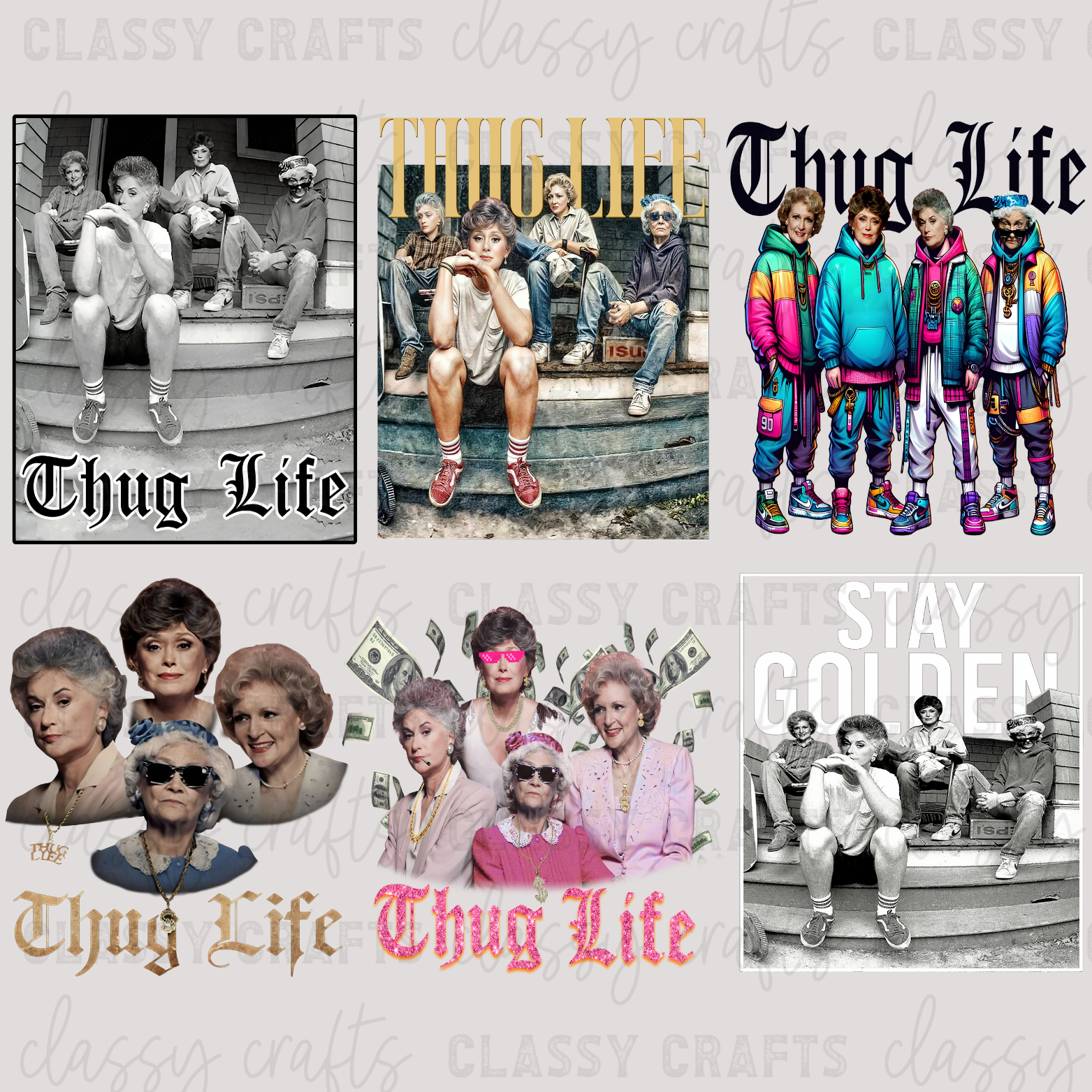 Thug Life GG- 30x24 -PREMADE GANG SHEET