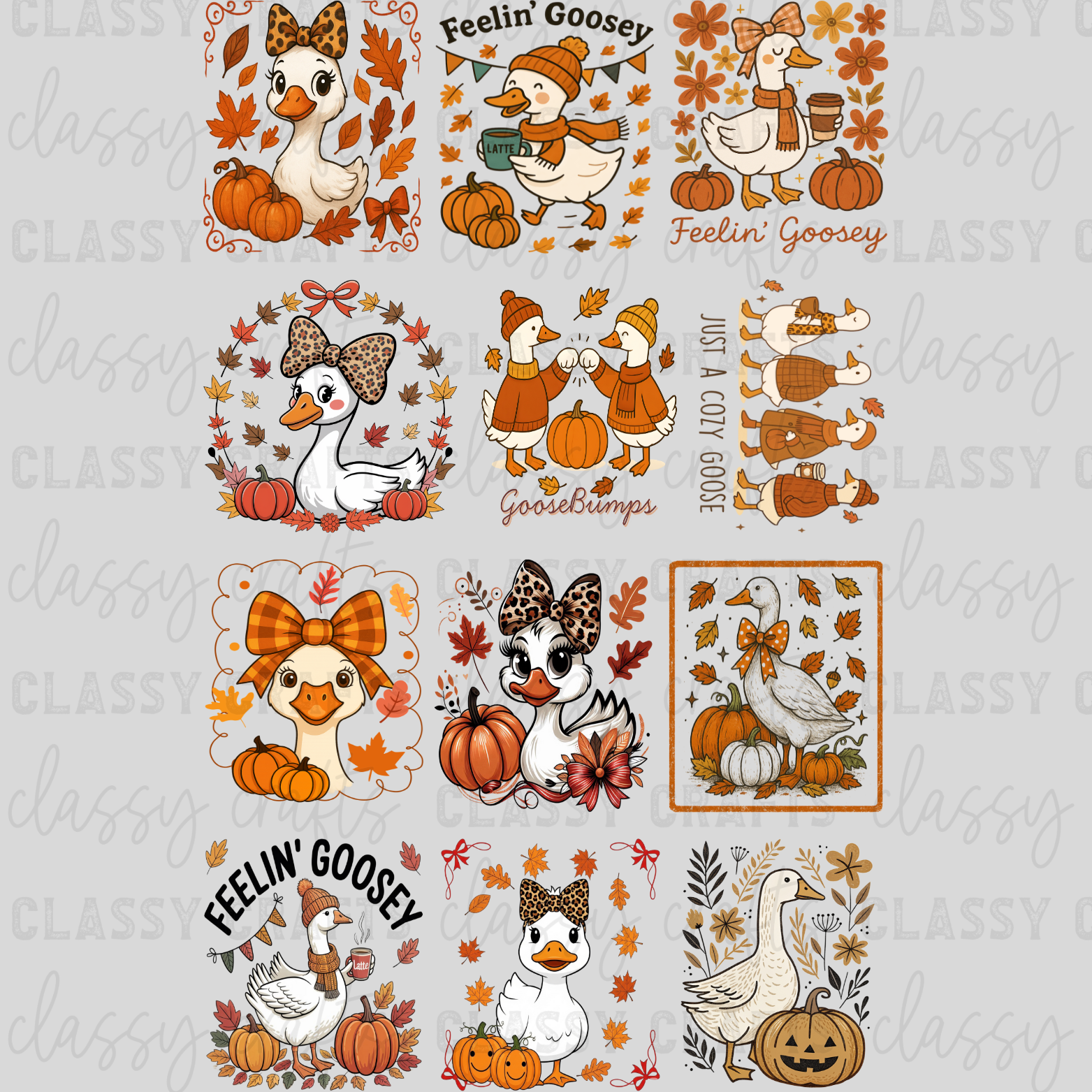 Fall Goose - 30x48 - PREMADE GANG SHEET