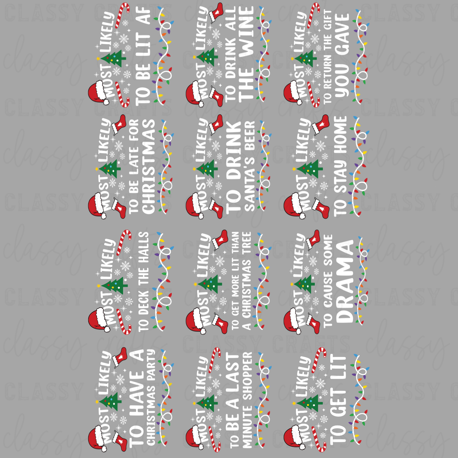 ADULT Most Likely To - 30x48 - PREMADE GANG SHEET