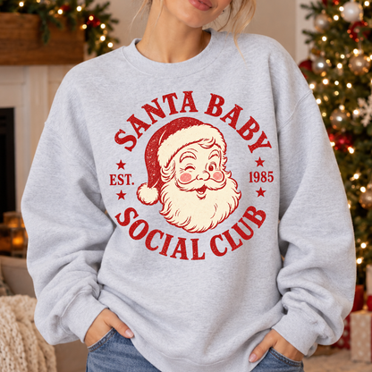 Santa Baby Social Club Est. 1985 Retro Santa (DTF)