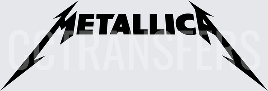 Heavy Metal Band Logo Lightning Bolt Design (DTF)