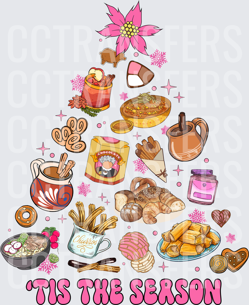 Tis The Season Mexican Christmas Food Tree (DTF)