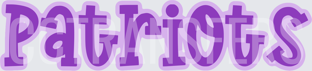 Purple Groovy Bold Patriots Lettering (DTF)