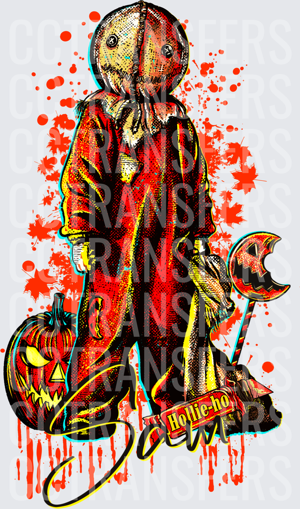 Burlap Sack Masked Horror Boy with Jack-O-Lantern (DTF)