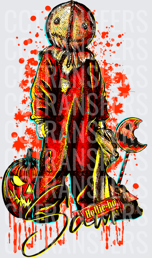 Burlap Sack Masked Horror Boy with Jack-O-Lantern (DTF)