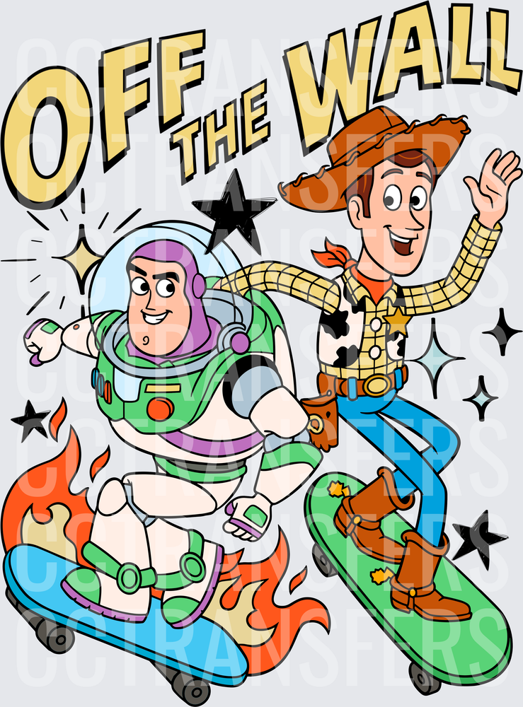 Off The Wall Space Ranger Cowboy Skateboarders (DTF)