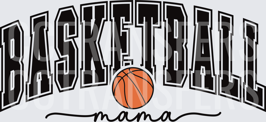 Basketball Mama Arched Varsity Letters with Ball (DTF)