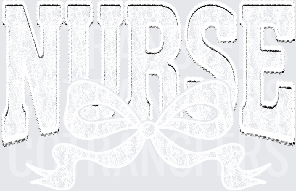 Bold Block Letter NURSE Text Design (DTF)