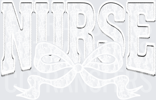 Bold Block Letter NURSE Text Design (DTF)