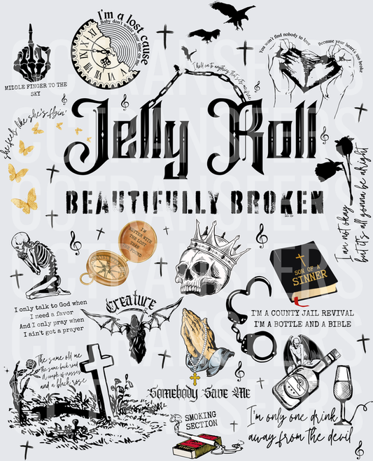l Beautifully Broken Collage Design (DTF)