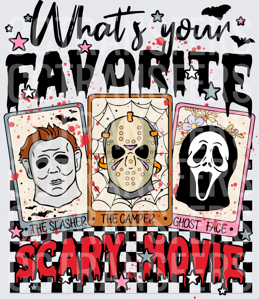 What's Your Favorite Scary Movie Horror Icons Cards (DTF)