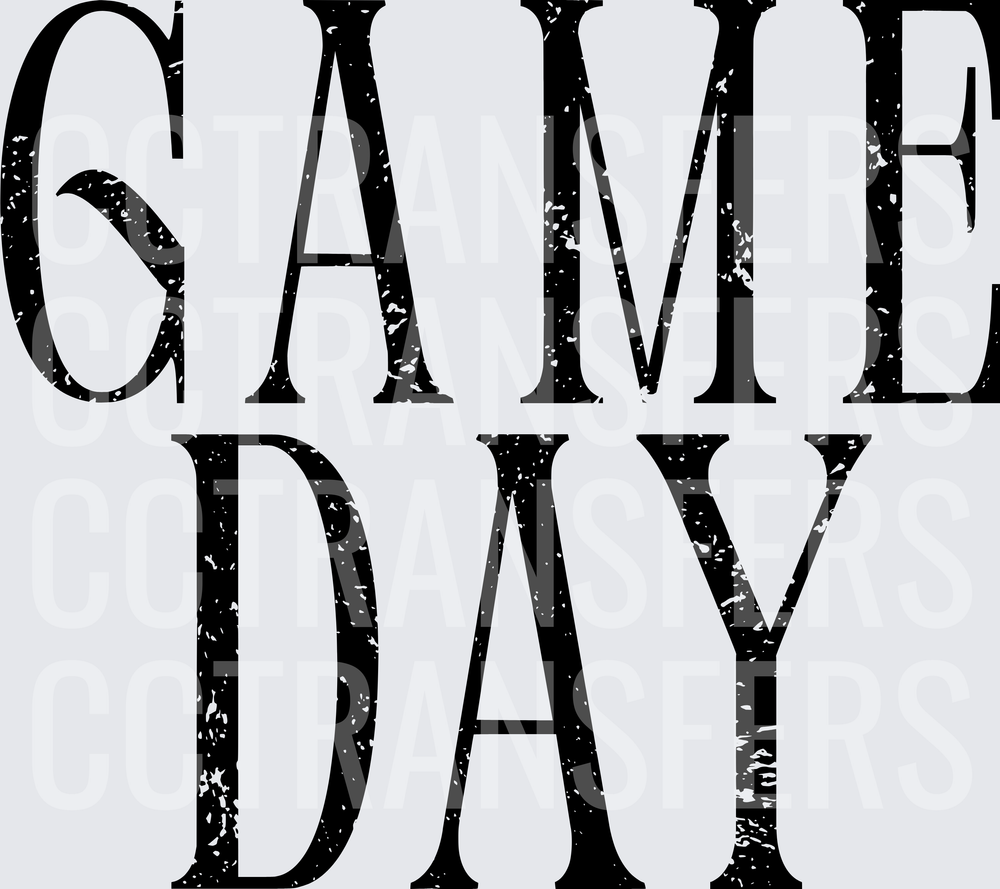 Game Day Bold Distressed Vintage Text (DTF)