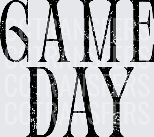 Game Day Bold Distressed Vintage Text (DTF)
