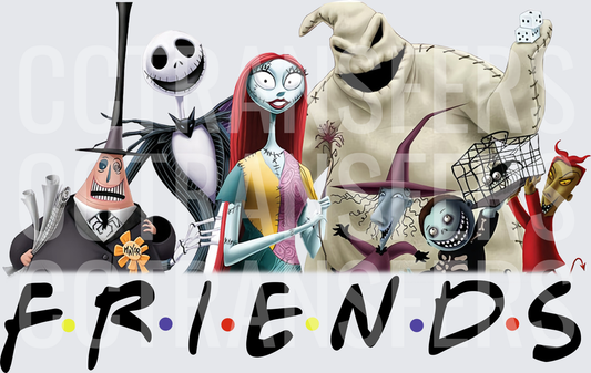 Nightmare Before Christmas Characters FRIENDS Logo (DTF)