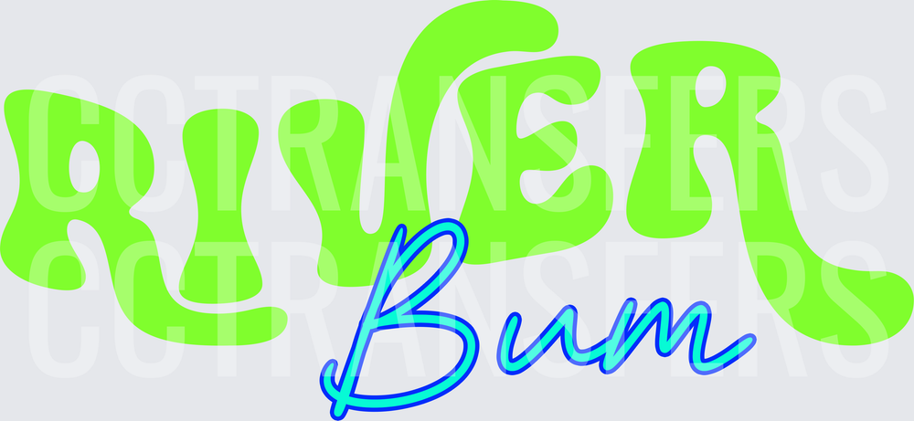 River Bum Groovy Retro Lettering (DTF)