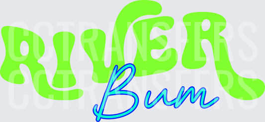 River Bum Groovy Retro Lettering (DTF)