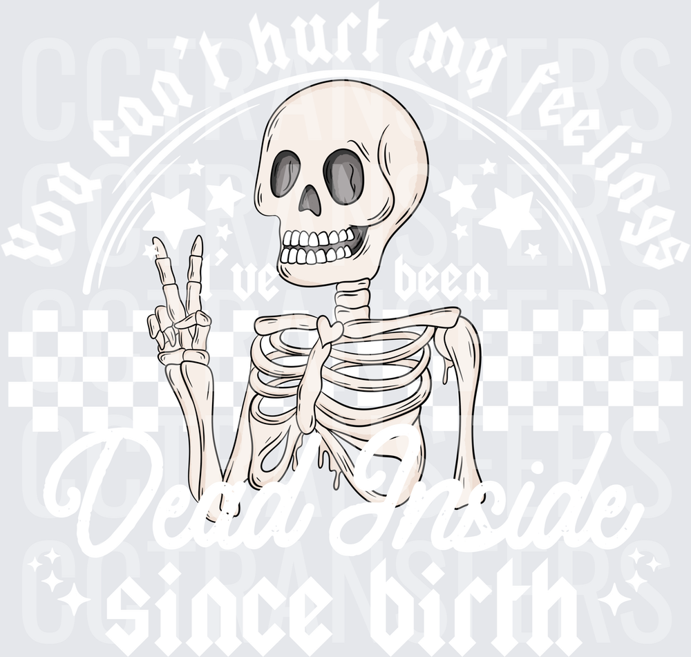 Dead Inside Since Birth White Transfer