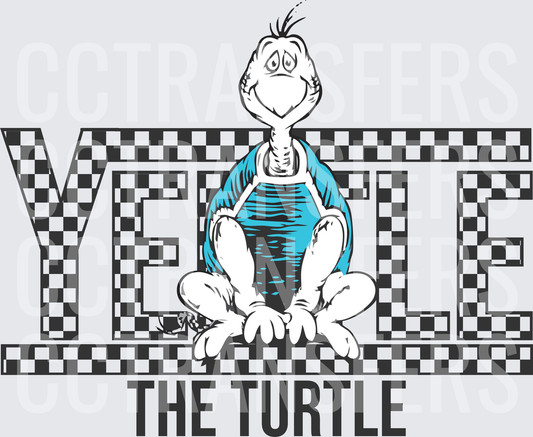 Yertle The Turtle Checkered Cartoon Character (DTF)