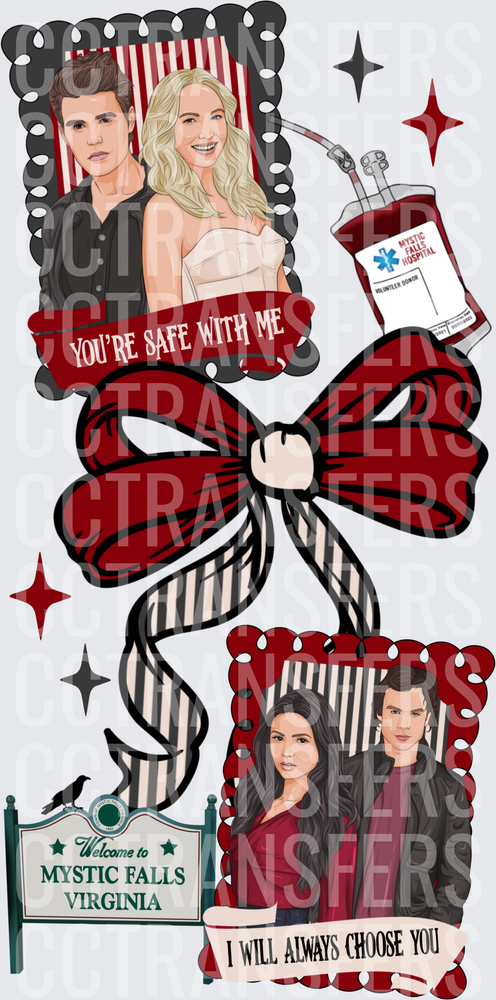 Vampire Romance Couples You're Safe With Me I Will Always Choose You Mystic Falls (DTF)