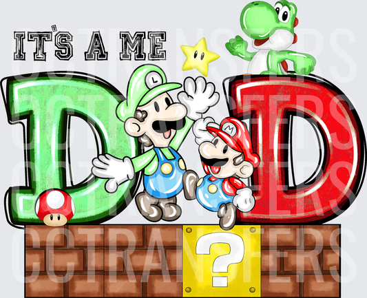 It's A Me Dad Gaming Brothers Yoshi Brick Block (DTF)