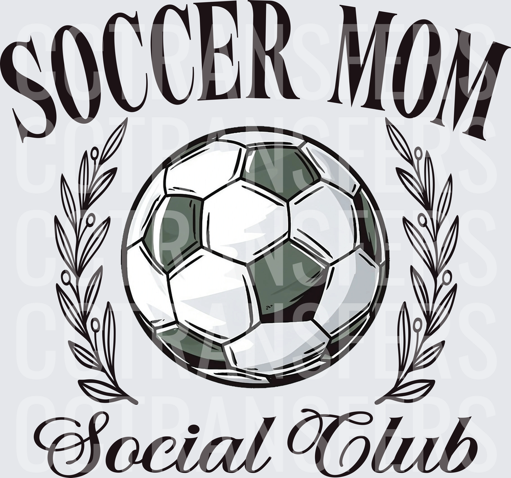Soccer Mom Social Club Laurel Wreath Football Crest (DTF)