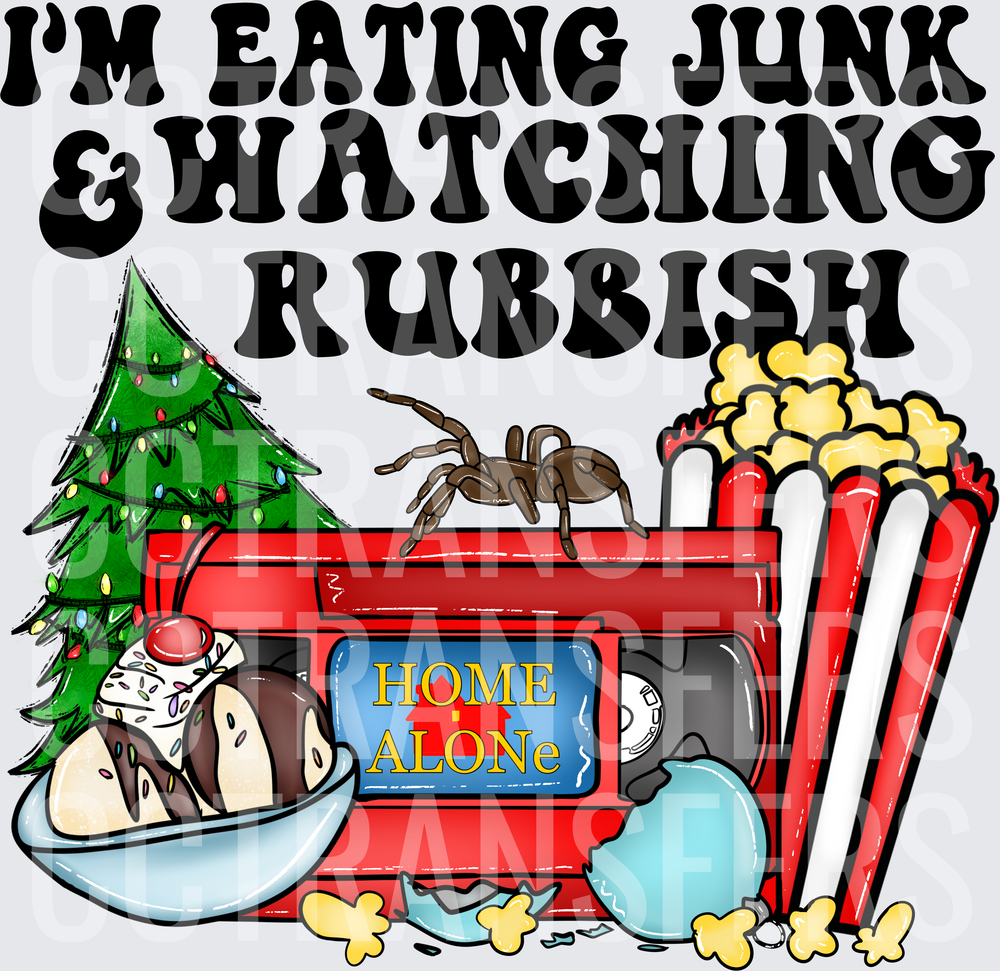 I'm Eating Junk & Watching Rubbish Christmas Movie VHS (DTF)