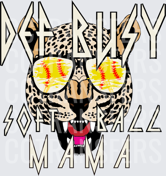 Def Busy Softball Mama Leopard Sunglasses (DTF)