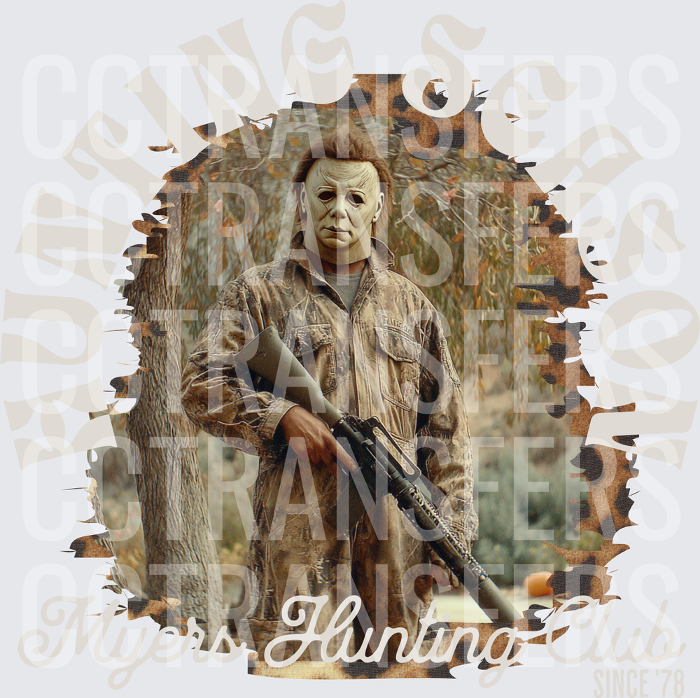 Hunting Season Myers Hunting Club Since 78 Horror Mask (DTF)