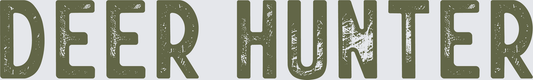 Deer Hunter Distressed Olive Text (DTF)