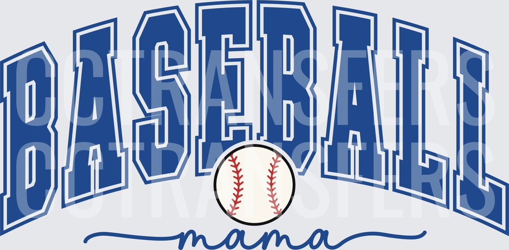 Baseball Mama blue