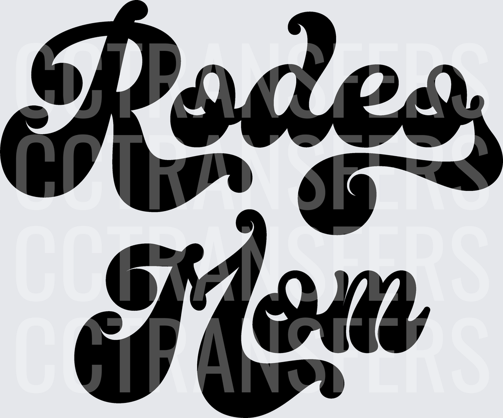 Rodeo Mom Retro Script Bold Lettering (DTF)